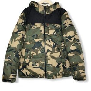 Levi's Faux Shearling Lined Trucker Puffer Jacket 